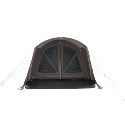 The front can be removed completely to create a weather-protected entrance with removable floor