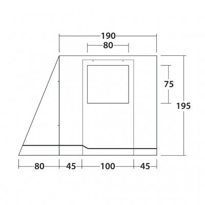 Sketch of Outwell Backroads Awning Room