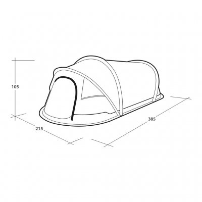 Dimensions for the camping tent Outwell Nexion 3 Forest