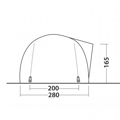 Door dimensions of the Outwell Nevada 4