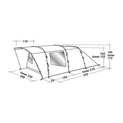 Dimensional sketch for Easy Camp Palmdale 400