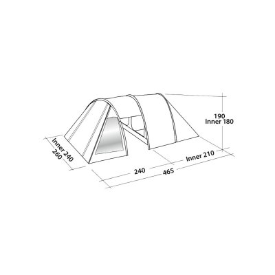 Dimensions for the Easy Camp Galaxy 400 tent