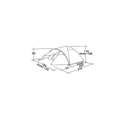Dimensions for Easy Camp Quasar 200.