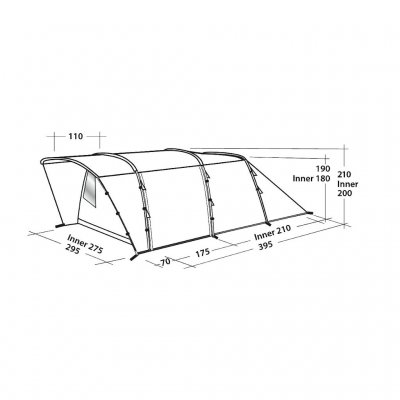 Dimensional sketch for Easy Camp Palmdale 500