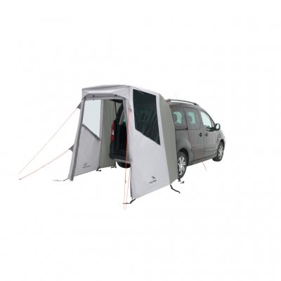 mini is a tent that is placed on the back of the campervan.