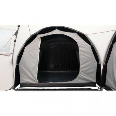 Dark lined sleeping cabin in the Easy Camp Alicante 600 Twin tent.