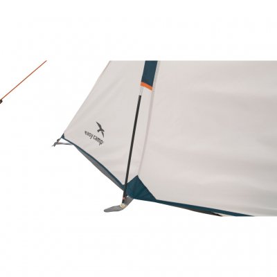 Heavy-duty fiberglass rods and reinforced brackets for tent ropes at Easy Camp Alicante 600 Twin.