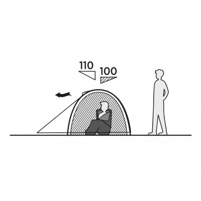 Elevation drawing Easy Camp Rondane 2 Tent