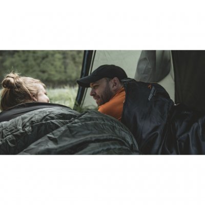 Open up the tent and enjoy the view from the sleeping cabin