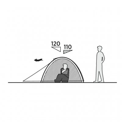 Elevation drawing Easy Camp Rondane 3 Tent