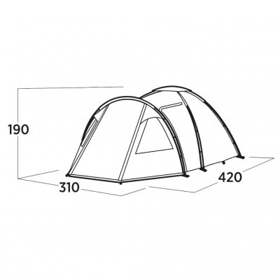 Floor plan for inner tent and living room for Easy Camp Kinn 5