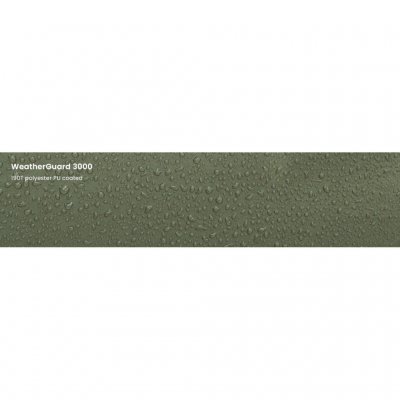 WeatherGuard 3000, 190T polyester PU coated, PFC-free water repellent, flame retardant