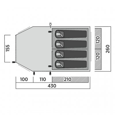 Floor plan for Easy Camp Hamra 4