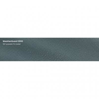 WeatherGuard 3000, 190T polyester PU coated, PFC-free water repellent, flame retardant