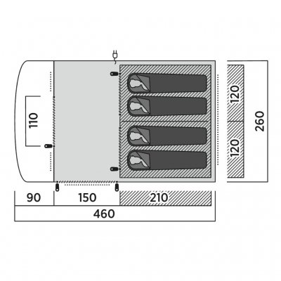 Floor plan for Easy Camp Skarvan 4