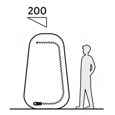 Elevation drawing for Easy Camp Folding Toilet Tent