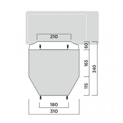 Dimensions for the Easy Camp Eidfjord car tent