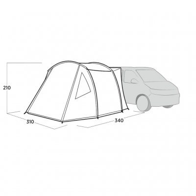 Floor plan for the Easy Camp Eidfjord car tent