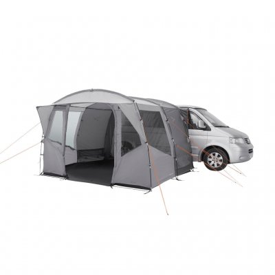 Easy Camp Reine has a large rain-protected entrance at the front of the car tent.