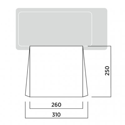 Dimension sketch Easy Camp Voss Sun Canopy