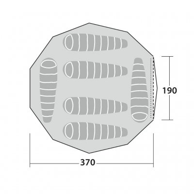 Planning solution for Robens Klondike 6-person tent tent