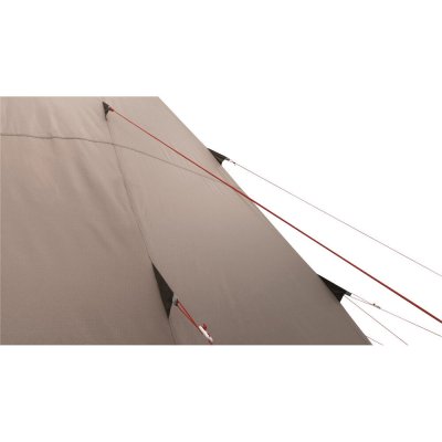 Guylines and reinforced mounts make the tent very resistant to wind.