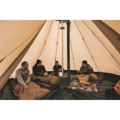 Tipi tent with room for up to eight people.