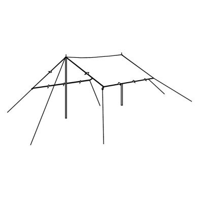 Installation sketch with tarp poles