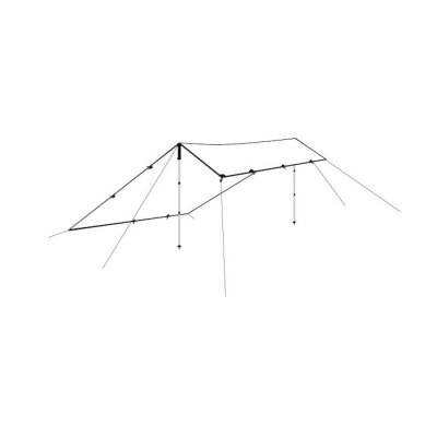 Wind and rain cover with tarp and poles