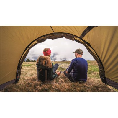 By opening the front, you get a fantastic view from inside the tent.