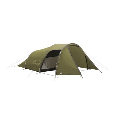 Robens Voyager Versa 4 has a D-shaped door on the side and a large door in the front of the tent.