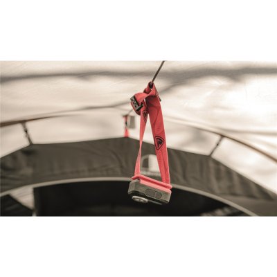 Hang a lamp at the beat of the tent.
