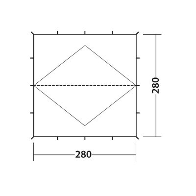 Dimensions for Robens Windscreen Tarp.