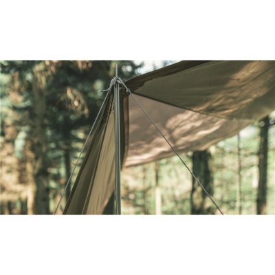 Tarp poles included.