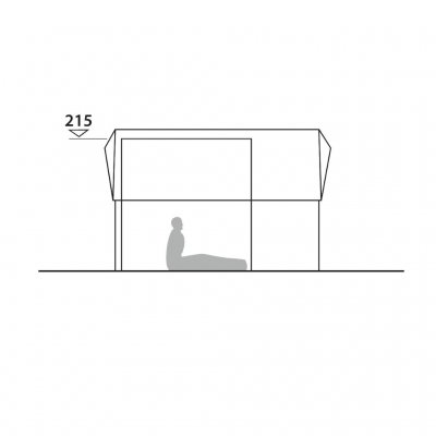 Sketch for ceiling height and ventilation for Robens Prospector Castle