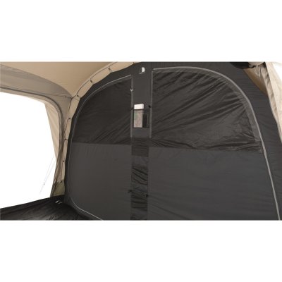 Darkened sleeping cabin provides good comfort in the tent.