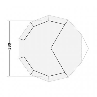 Dimension sketch Robens Universal Sleeping cabin for Tipi tent