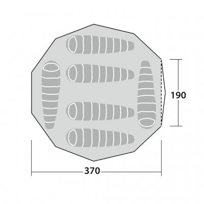 Planning solution for Robens Klondike 6-person tent tent