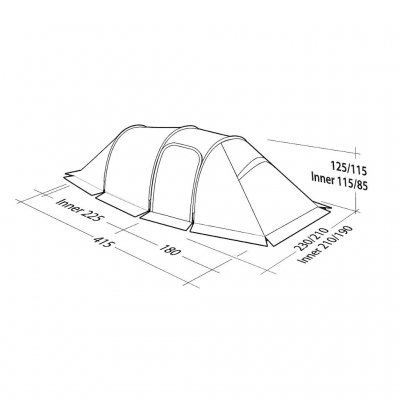The dimensions of the Nordic Lynx 4, 4 season tent