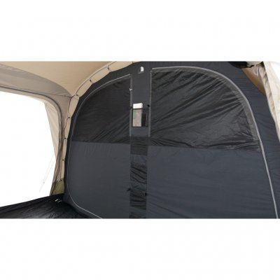 Darkened sleeping cabin provides good comfort in the tent.