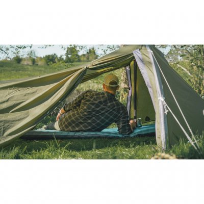 Doors on both sides make it easy to get in and out of the tent and to ventilate it.