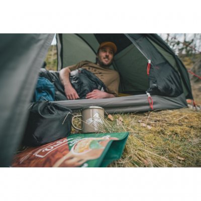 Dome tent for hiking, kayaking, canoeing or other outdoor activities.