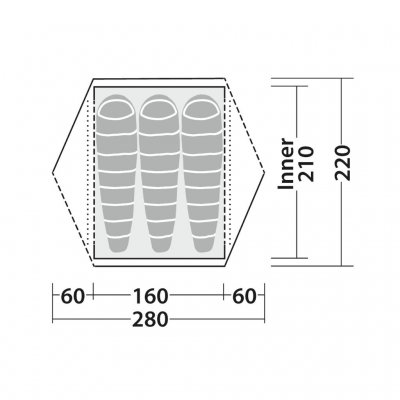 Floor plan of the Robens Aster 3 Pro