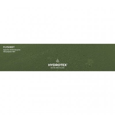 Generously sized tent fabric with 5000 mm hydrostatic head, ripstop, and taped seams.