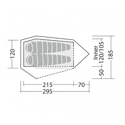 Floor plan for the Robens Challenger II tent.
