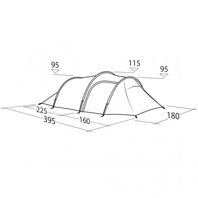 Dimension Sketch Robens Voyager 3 Exp Hiking Tent