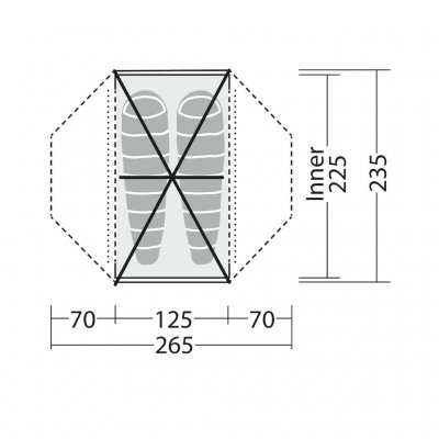 Floor plan Robens Lodge 2 2-person Dome Tent