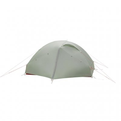 The doors close completely, creating a rainproof and windproof tent.