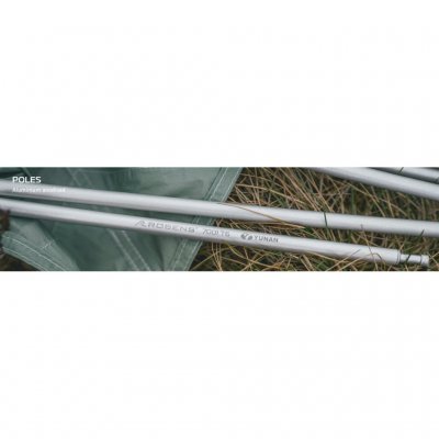 Strong poles in Aluminum 7001, T6, 8.5 mm, anodized.