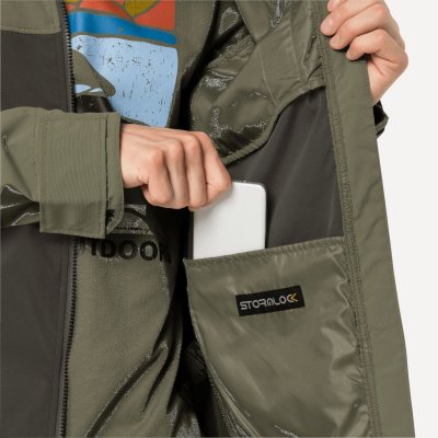 Inner pocket on Jack Wolfskin Desert Wind shell jacket.